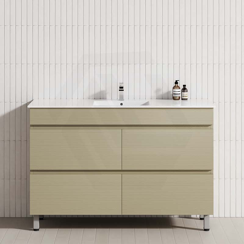 1200mm freestanding bathroom vanity with single bowl and 2 drawers, Gesso Lini