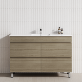 4-Drawer 1200/1500/1800mm Bathroom Freestanding Leg Vanity Single/Double Multi-Colour Cabinet Only