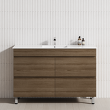 4-Drawer 1200/1500/1800mm Bathroom Freestanding Leg Vanity Single/Double Multi-Colour Cabinet Only