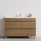 4-Drawer 1200/1500/1800mm Bathroom Freestanding Leg Vanity Single/Double Multi-Colour Cabinet Only