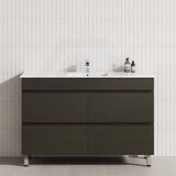 MCH 4-Drawer 1200mm Truffle Lini Freestanding Leg Vanity with Single Bowl