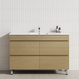 4-Drawer 1200/1500/1800mm Bathroom Freestanding Leg Vanity Single/Double Multi-Colour Cabinet Only