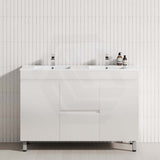 1200mm vanity with a glossy white finish, two drawers, and two doors