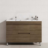 MCH 2-Drawer 2-Door 1200mm Notaio Walnut Wall Hung Bathroom Vanity with Double Bowls