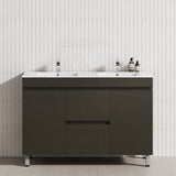 1200mm bathroom vanity featuring a double bowl, 2 drawers, and 2 doors in Truffle Lini