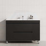 MCH 1200mm matt black bathroom vanity, includes two drawers and two doors for storage