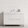 MCH 2-Drawer 2-Door 1200mm Matt White Freestanding Leg Vanity with Single Bowl