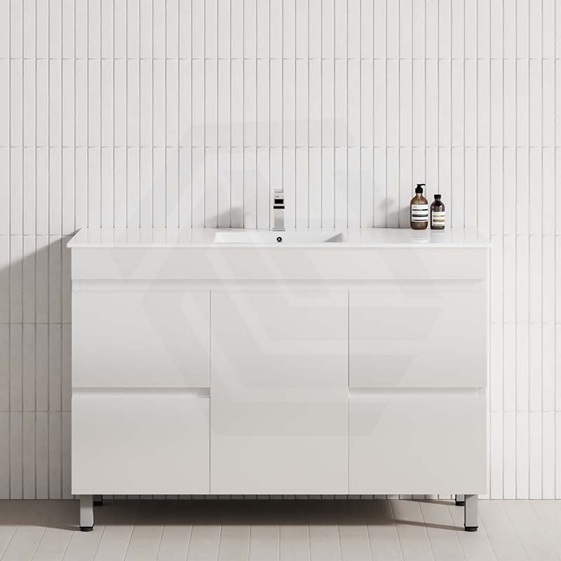 MCH 1200mm Gloss White Freestanding Leg Vanity with Single Bowl