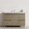 1200mm bathroom vanity offering a door and 4 drawers in a sleek Maison Oak style