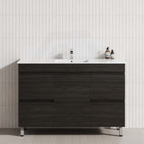 4-Drawer 1-Door 1200mm Bathroom Freestanding Leg Vanity Single Cabinet Shannon Oak