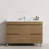 MCH 4-Drawer 1-Door 1200mm Tasmanian Oak Freestanding Legs Bathroom Vanity with Single Bowl