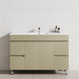 2-Door 4-Drawer 1200/1500/1800mm Freestanding Bathroom Legs Vanity Single/Double Multi-Colour Cabinet Only