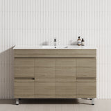 2-Door 4-Drawer 1200/1500/1800mm Freestanding Bathroom Legs Vanity Single/Double Multi-Colour Cabinet Only
