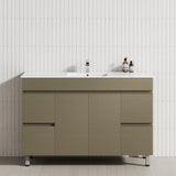 2-Door 4-Drawer 1200/1500/1800mm Freestanding Bathroom Legs Vanity Single/Double Multi-Colour Cabinet Only