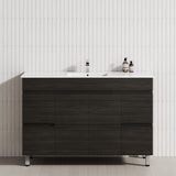 2-Door 4-Drawer 1200/1500/1800mm Freestanding Bathroom Legs Vanity Single/Double Multi-Colour Cabinet Only