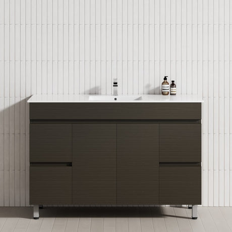 2-Door 4-Drawer 1200/1500/1800mm Freestanding Bathroom Legs Vanity Single/Double Multi-Colour Cabinet Only