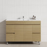 2-Door 4-Drawer 1200/1500/1800mm Freestanding Bathroom Legs Vanity Single/Double Multi-Colour Cabinet Only