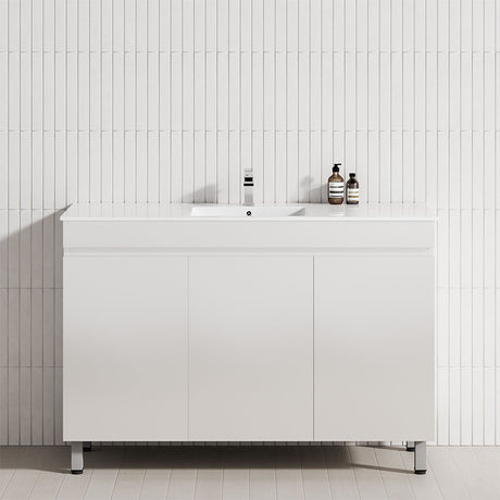 3-Door 900/1200mm Bathroom Freestanding Leg Vanity Single/Double Multi-Colour Cabinet Only