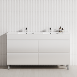 4-Drawer 1200/1500/1800mm Bathroom Freestanding Leg Vanity Single/Double Multi-Colour Cabinet Only