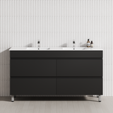 4-Drawer 1200/1500/1800mm Bathroom Freestanding Leg Vanity Single/Double Multi-Colour Cabinet Only
