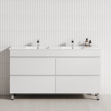 4-Drawer 1200/1500/1800mm Bathroom Freestanding Leg Vanity Single/Double Multi-Colour Cabinet Only