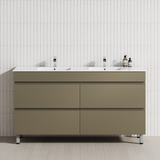 4-Drawer 1200/1500/1800mm Bathroom Freestanding Leg Vanity Single/Double Multi-Colour Cabinet Only