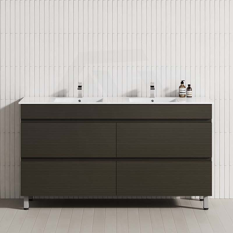 MCH 1500mm Truffle Lini Freestanding Leg Vanity with Double Bowls