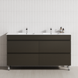 4-Drawer 1200/1500/1800mm Bathroom Freestanding Leg Vanity Single/Double Multi-Colour Cabinet Only