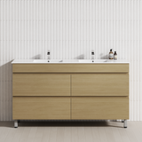 4-Drawer 1200/1500/1800mm Bathroom Freestanding Leg Vanity Single/Double Multi-Colour Cabinet Only