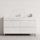 MCH 1500mm Matt White Freestanding Leg Vanity with Single Bowl