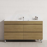 MCH 1500mm Prime Oak Freestanding Leg Vanity with Single Bowl