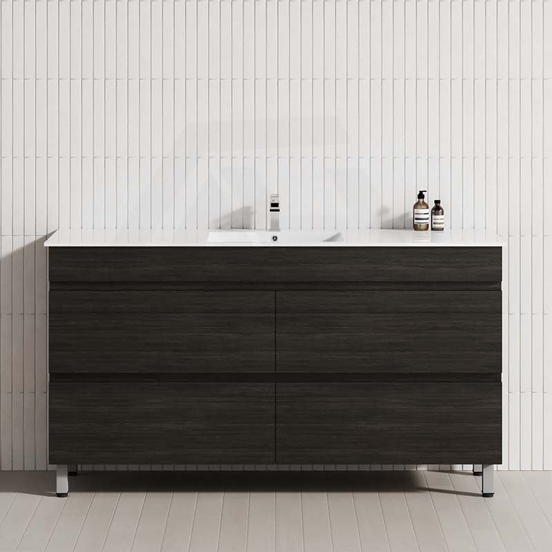 MCH 1500mm Shannon Oak Freestanding Leg Vanity with Single Bowl