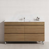 1500mm bathroom vanity with Tasmanian Oak, featuring a single bowl and 4 drawers