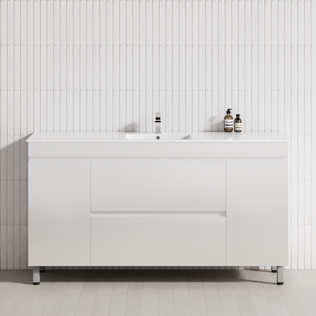 2-Drawer 2-Door 1200/1500/1800mm Bathroom Freestanding Leg Vanity Single/Double Multi-Colour Cabinet Only