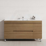 MCH 2-Drawer 2-Door 1500mm Tasmanian Oak Freestanding Legs Bathroom Vanity with Single Bowl