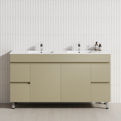 2-Door 4-Drawer 1200/1500/1800mm Freestanding Bathroom Legs Vanity Single/Double Multi-Colour Cabinet Only