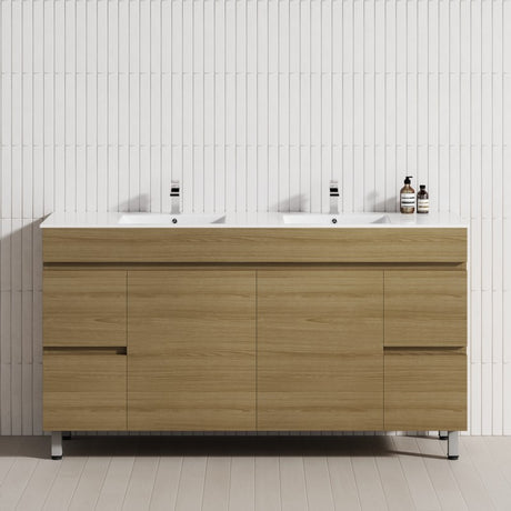 2-Door 4-Drawer 1200/1500/1800mm Freestanding Bathroom Legs Vanity Single/Double Multi-Colour Cabinet Only