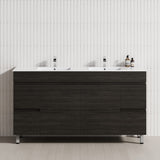2-Door 4-Drawer 1200/1500/1800mm Freestanding Bathroom Legs Vanity Single/Double Multi-Colour Cabinet Only