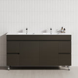 2-Door 4-Drawer 1200/1500/1800mm Freestanding Bathroom Legs Vanity Single/Double Multi-Colour Cabinet Only