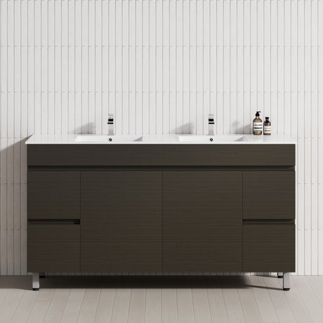 2-Door 4-Drawer 1200/1500/1800mm Freestanding Bathroom Legs Vanity Single/Double Multi-Colour Cabinet Only