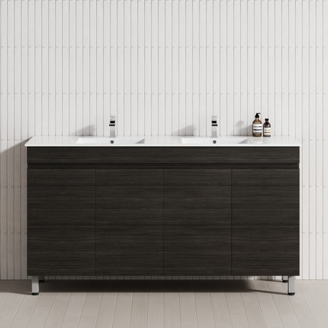 4-Door 1500/1800mm Freestanding Bathroom Legs Vanity Double Multi-Colour Cabinet Only