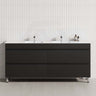 MCH 4-Drawer 1800mm Matt Black Freestanding Legs Bathroom Vanity with Double Bowls