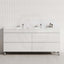 MCH 4-Drawer 1800mm Matt White Freestanding Leg Vanity with Double Bowls
