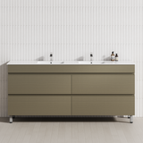 4-Drawer 1200/1500/1800mm Bathroom Freestanding Leg Vanity Single/Double Multi-Colour Cabinet Only