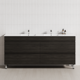 4-Drawer 1200/1500/1800mm Bathroom Freestanding Leg Vanity Single/Double Multi-Colour Cabinet Only