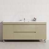 Contemporary 1800mm bathroom vanity in gloss white, designed with two drawers and two doors