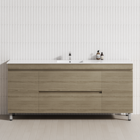 2-Drawer 2-Door 1200/1500/1800mm Bathroom Freestanding Leg Vanity Single/Double Multi-Colour Cabinet Only