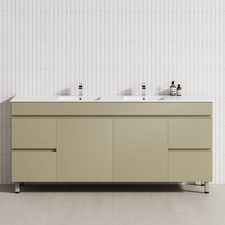 2-Door 4-Drawer 1200/1500/1800mm Freestanding Bathroom Legs Vanity Single/Double Multi-Colour Cabinet Only