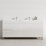 2-Door 4-Drawer 1200/1500/1800mm Freestanding Bathroom Legs Vanity Single/Double Multi-Colour Cabinet Only