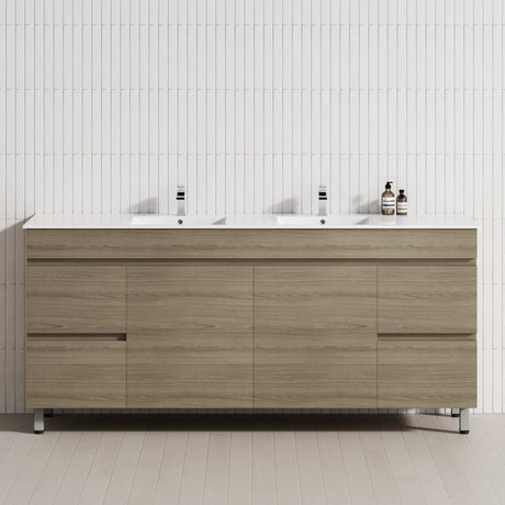 2-Door 4-Drawer 1200/1500/1800mm Freestanding Bathroom Legs Vanity Single/Double Multi-Colour Cabinet Only